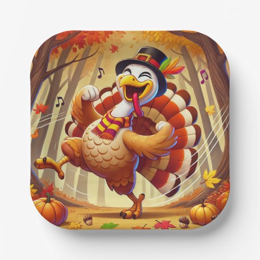 フェスティバル感謝祭トルコ紙プレート ペーパープレート (正面)