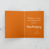 フェスティバル感謝祭ファミリーフォトカード カード (内部)