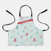 フェスティバル手描き星輝きモダンカラフル エプロン (正面)