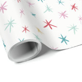 フェスティバル手描き星輝きモダンカラフル ラッピングペーパー (ロールコーナー)