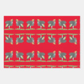 フェスティバル手絵を描絶滅危険な灰色の冠クレーン ラッピングペーパーシート (正面)