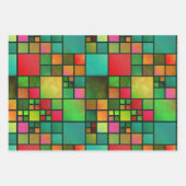 フェスティバル抽象芸術アートパターンクリスマス ラッピングペーパーシート (正面)