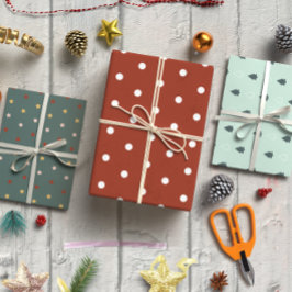 フェスティバル抽象芸術クリスマスセット3 ラッピングペーパーシート