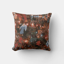 フェスティバル抽象芸術クローズアップクリスマスツリーライト クッション