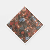 フェスティバル抽象芸術クローズアップクリスマスツリーライト スタンダードランチョンナプキン (角)