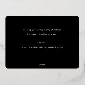 フェスティバル抽象芸術写真 箔シーズンカード (裏面)