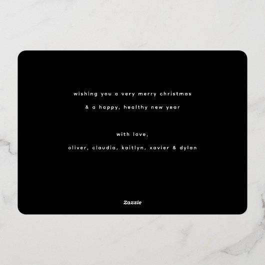 フェスティバル抽象芸術写真 箔シーズンカード (裏面)