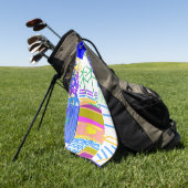 フェスティバル抽象芸術 ゴルフタオル (グリーン)