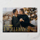 フェスティバル挨拶 |ハッピーホリデーズフルフォト 箔シーズンカード (正面)