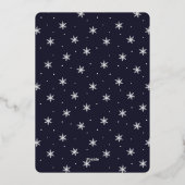 フェスティバル挨拶 |ハッピーホリデー垂直方向の写真 箔シーズンカード (裏面)