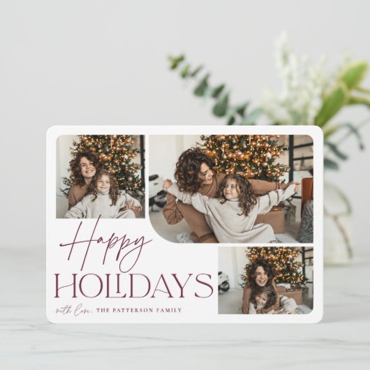 フェスティバル挨拶 |ハッピーホリデー3写真 シーズンカード (スタンド正面)