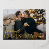 フェスティバル挨拶 |メリークリスマスフルフォト 箔シーズンカード (正面)