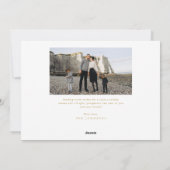 フェスティバル挨拶 | 金ゴールドホワイト3フォトクリスマス シーズンカード (裏面)