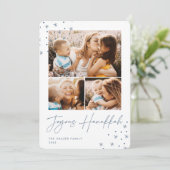 フェスティバル挨拶 | 3フォトコラージュHanukkah シーズンカード (スタンド正面)