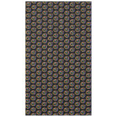 フェスティバル数々の色の黒い円 テーブルクロス (正面)