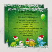 フェスティバル新孵化ベビーディノベビーシャワー 招待状 (正面/裏面)