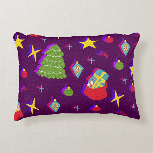 フェスティバル新年クリスマスパターン アクセントクッション (正面)