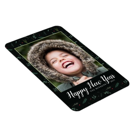 フェスティバル新年葉の果実の写真マグネット マグネット (右側)