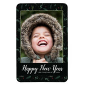 フェスティバル新年葉の果実の写真マグネット マグネット (縦)