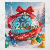 フェスティバル新年2026休日 ワインラベル (シングルラベル)