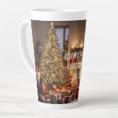 フェスティバル暖炉 – クリスマスツリー魔法! カフェラテマグ (左アングル)