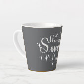 フェスティバル書道とスターズホームスイートホーム カフェラテマグ (左アングル)