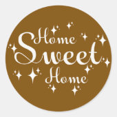 フェスティバル書道とスターズホームスイートホーム ラウンドシール (正面)