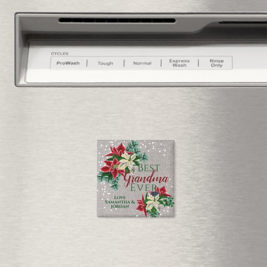 フェスティバル最高のおばあんエバーフローラポインセチア マグネット (インサイチュ (食洗機))