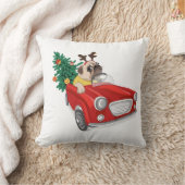 フェスティバル枕「クリスマスツリーの可愛い犬」 クッション (ブランケット)