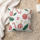 フェスティバル枕「クリスマス装飾、松の枝 クッション (ブランケット)