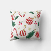 フェスティバル枕「クリスマス装飾、松の枝 クッション (裏面)