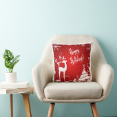 フェスティバル枕 | 赤と白ハッピーホリデー! クッション (椅子)