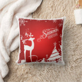 フェスティバル枕 |赤と白、季節の挨拶 クッション (ブランケット)