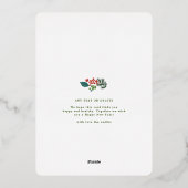 フェスティバル果実伝統的金ゴールドフレームHAPPIEST 箔シーズンカード (裏面)