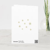 フェスティバル柔らかい雪片メリークリスマススクリプト シーズンカード (裏面)