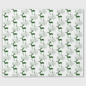 フェスティバル格子縞トナカイ ラッピングペーパー (フラット)