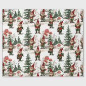 フェスティバル格言とマッシュルームウッドランドクリスマス ラッピングペーパー (フラット)