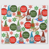 フェスティバル格言パーソナライズされた休日 ラッピングペーパー (フラット)