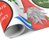 フェスティバル格言パーソナライズされた休日 ラッピングペーパー (ロールコーナー)