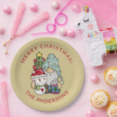 フェスティバル格言雪だるまクリスマス ペーパープレート (パーティー)