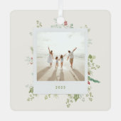 フェスティバル植物工芸品クリスマスフォトアルバム メタルオーナメント (正面)