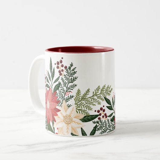 フェスティバル植物性エレガントクリスマスプレゼント ツートーンマグカップ (正面左)