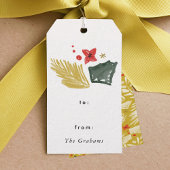 フェスティバル植物性クリスマスギフトタグ ギフトタグ