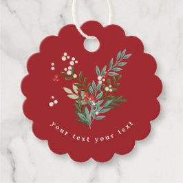 フェスティバル植物性フローラクリスマス伝統的レッド フェイバータグ