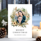 フェスティバル植物性リースフォトクリスマス シーズンカード