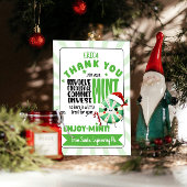 フェスティバル楽しむミントホリデーカード付き名前をカスタムする サンキューカード