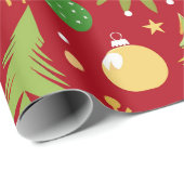 フェスティバル模様クリスマスオーナメント ラッピングペーパー (ロールコーナー)