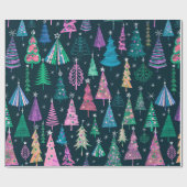 フェスティバル模様、クリスマスと新年の装飾 ラッピングペーパー (フラット)