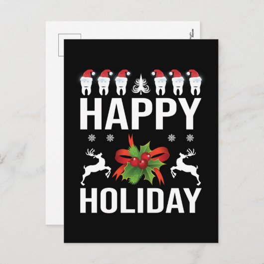 フェスティバル歯科医院クリスマス シーズンポストカード (正面/裏面)