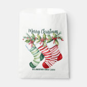 フェスティバル水彩クリスマスストッキング フェイバーバッグ (正面)